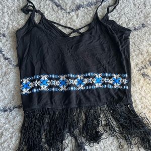 Vintage Rue 21 tank top with frills at the bottom hardly worn